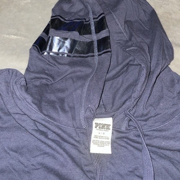 Preloved PINK hoodie sweater excellent condition size L dark blue. - Picture 4 of 4